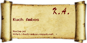 Kuch Ambos névjegykártya